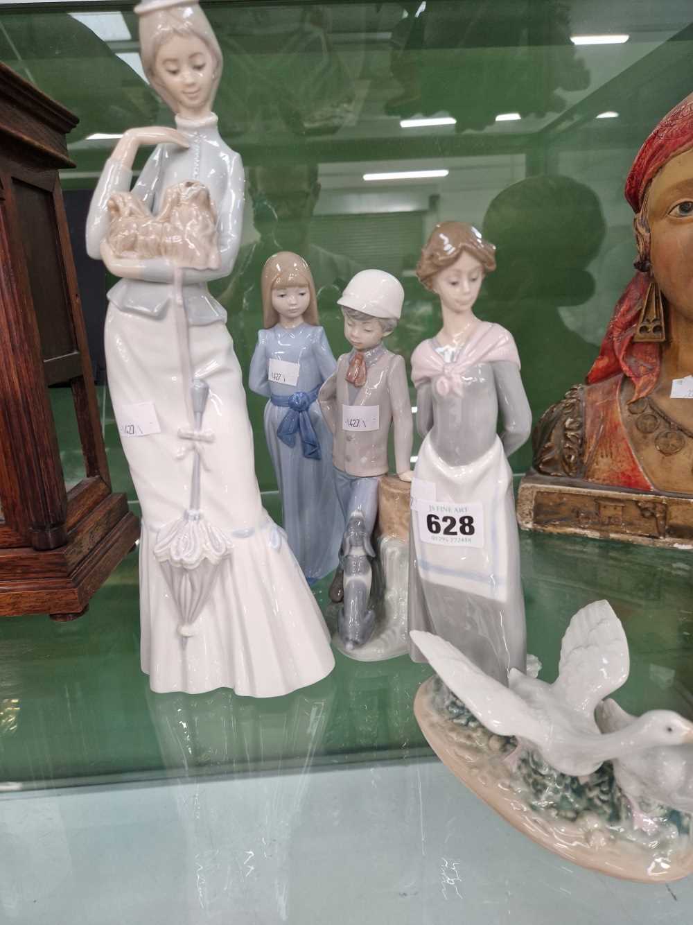 Four Lladro figurines.