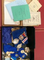 A collection of RAOB silver gilt and other jewels, sash, booklets etc.