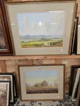 ALASTAIR PATERSON (20TH/21ST CENTURY), THE MALVERN HILLS IN SPRING AND STONE BARN CHESTERTON,