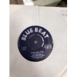 7" single records. Eleven Bluebeat singles including Prince Buster, Judge Dread, Laurel Aitken,