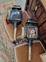 A pair of Victorian carriage lamps.