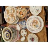 An 1897 jubilee plate, collectors plates and Imari palette tea plates