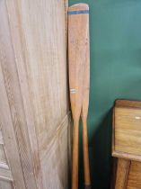 A pair of paddles/oars