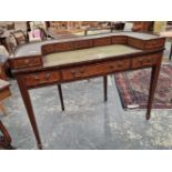 A Mahogany Carlton House desk.