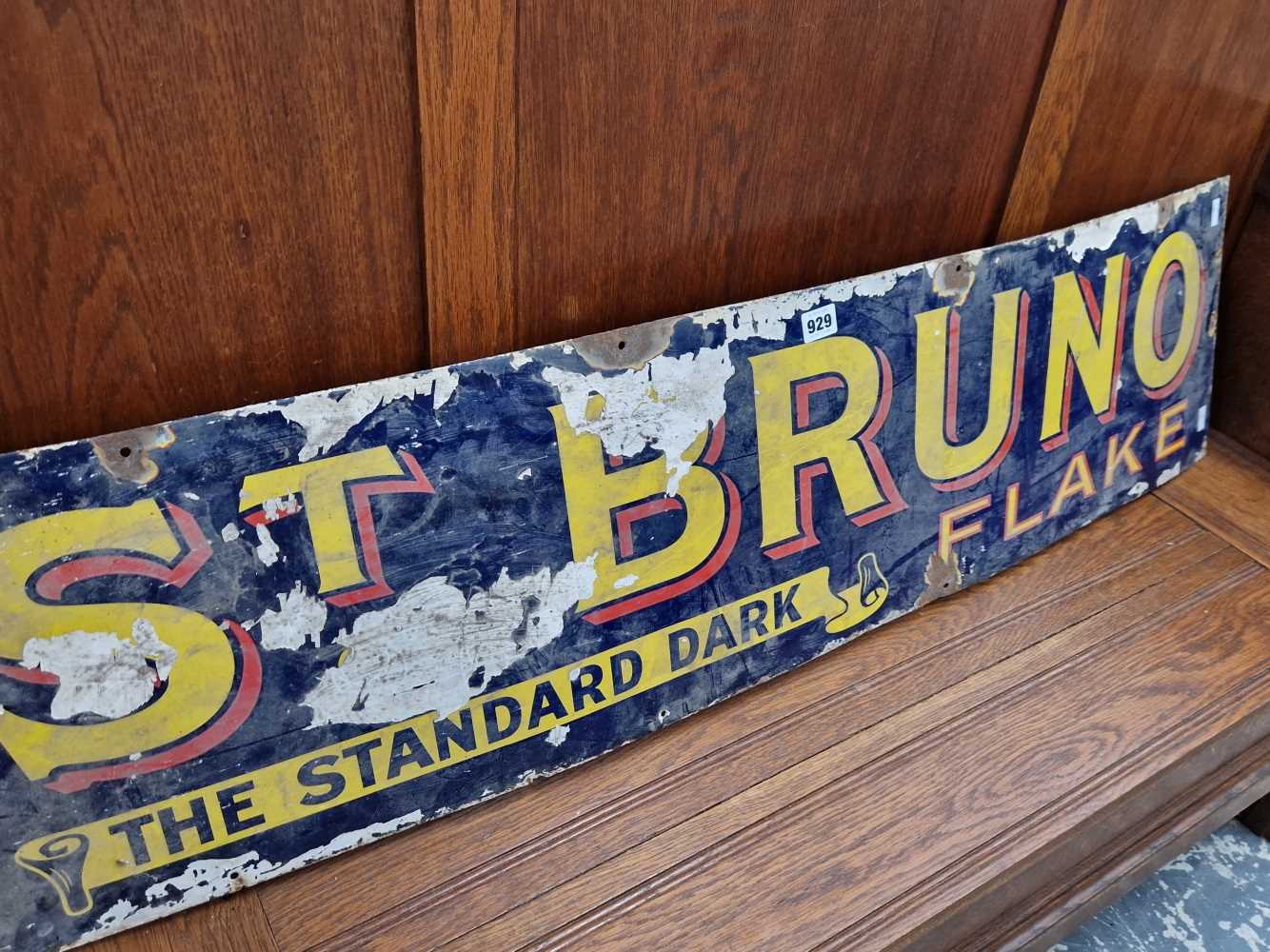 A St. Bruno Flake advertising enamel sign.