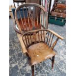 A Victorian Windsor armchair.