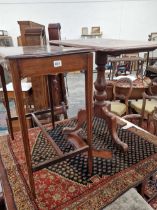 A 19th century mahogany occasional table and a tripod table.