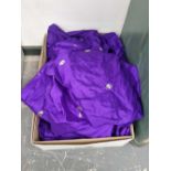 A quantity of purple silk eastern saris.