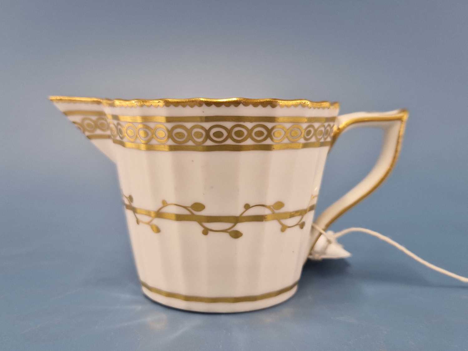 A Derby gilt and fluted jug, puce mark, provenance Kedleston Hall Attic sale, RF 118 There is a