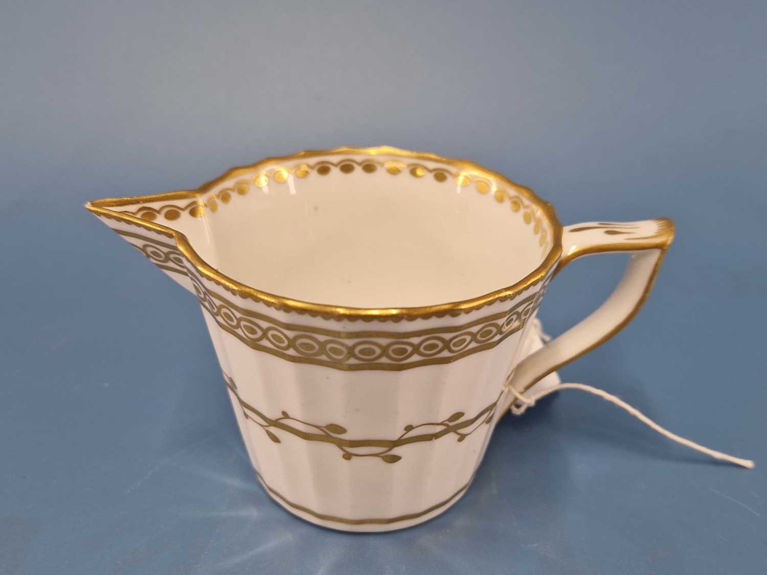 A Derby gilt and fluted jug, puce mark, provenance Kedleston Hall Attic sale, RF 118 There is a - Image 2 of 3