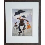 EDWARD TIBBS - SINGING IN THE RAIN, LIMITED EDITION 35/225. 520 x 420 mm.