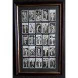 WD & HO WILLS - SET OF 25 ENGLISH CRICKETER CIGARETTE CARDS. 460 x 300 mm