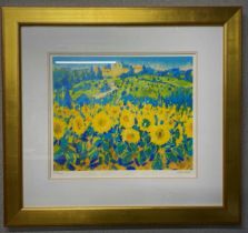 JOHN HOLT - SUNFLOWER SEILLANS, LIMITED EDITION 229/250. 800 x 890 mm