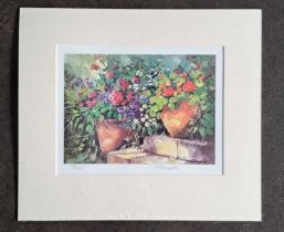 A E DANGERFIELD - FLOWER POTS LIMITED EDITION 65/750. 310 x 355 mm.