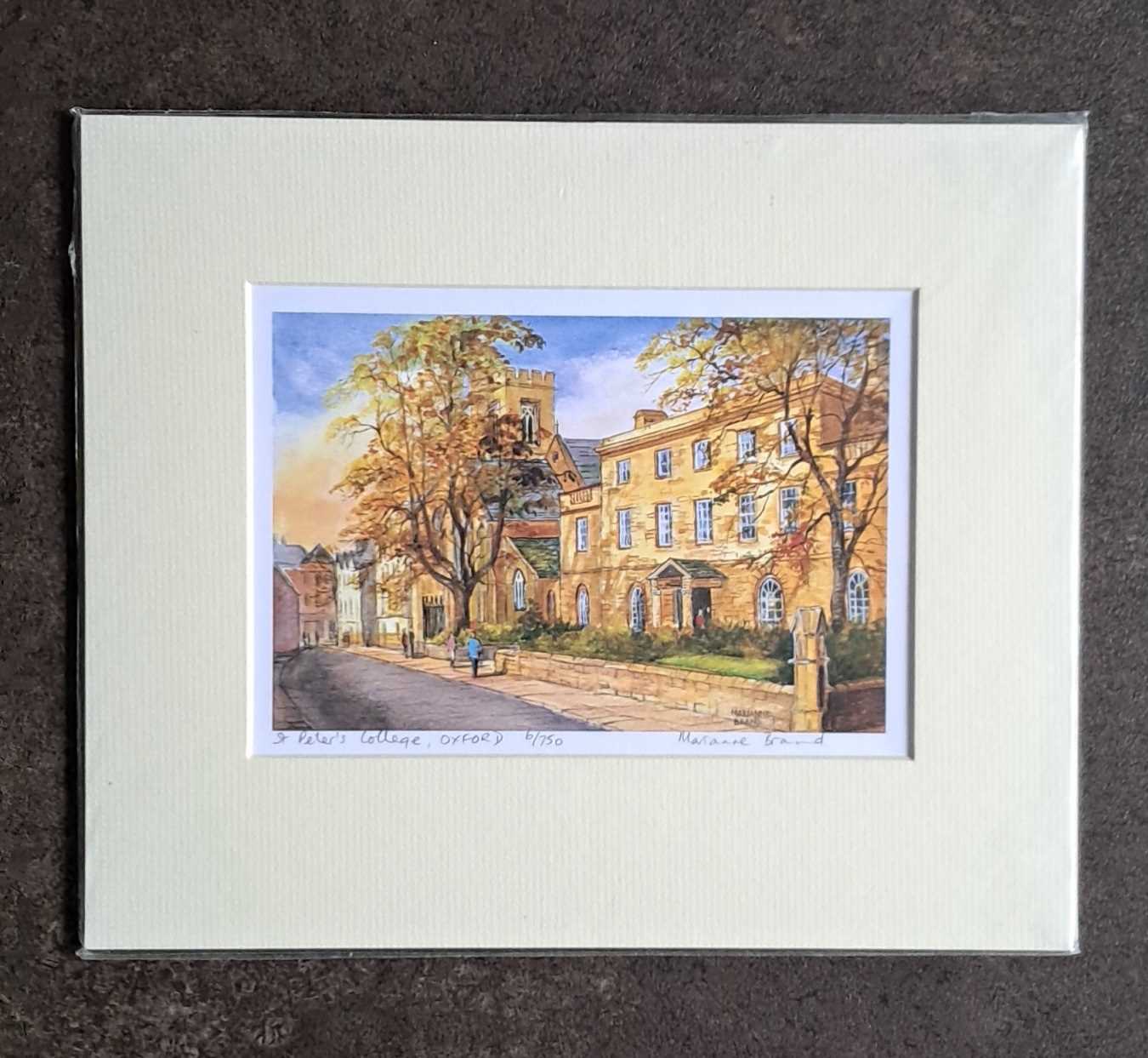 MARIANNE BRAND - ST PETERS COLLEGE OXFORD, LIMITED EDITION 6/750. 255 x 305 mm.