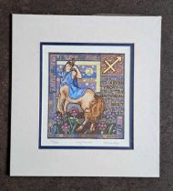 J CROWTHER - SAGITTARIUS LIMITED EDITION 137/850. 325 x 300 mm