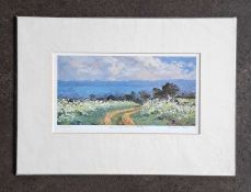 ANDREA BATES - COUNTRY LANE IN MAY LIMITED EDITION 377/500. 385 x 395 mm