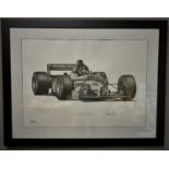 ALAN STAMMERS - DAMON HILL SIGNED BY HILL & STAMMERS, LIMITED EDITION. 165 /600. 850 x 905 mm.