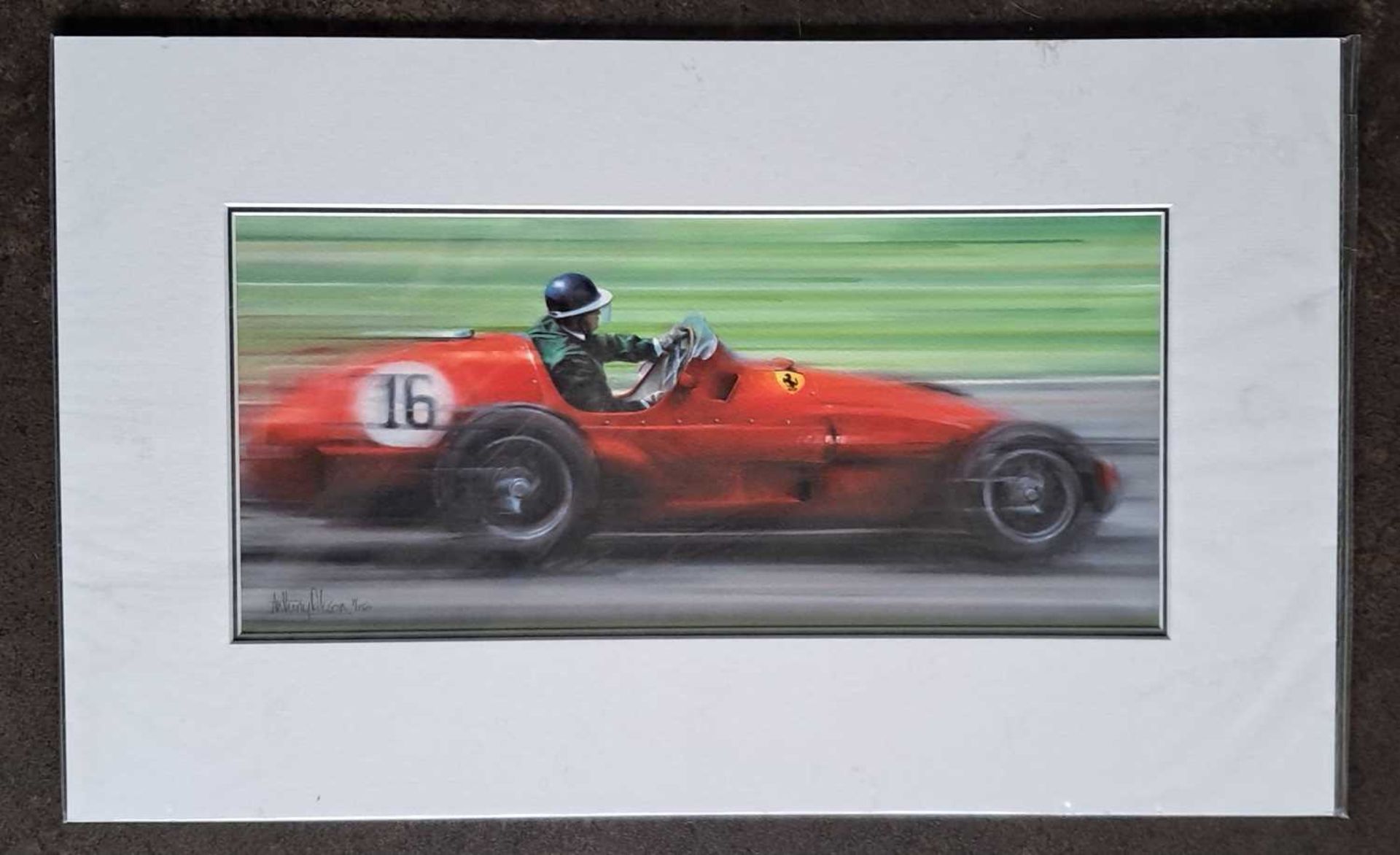 ANTHONY DOBSON - ON THE LIMIT - MIKE HAWTHORN, LIMITED EDITION 7/150. 335 x 545 mm.