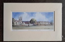 DAVID R MEEKS - MERTON FROMTHE MEADOWS LIMITED EDITION, 230 x 345 mm.