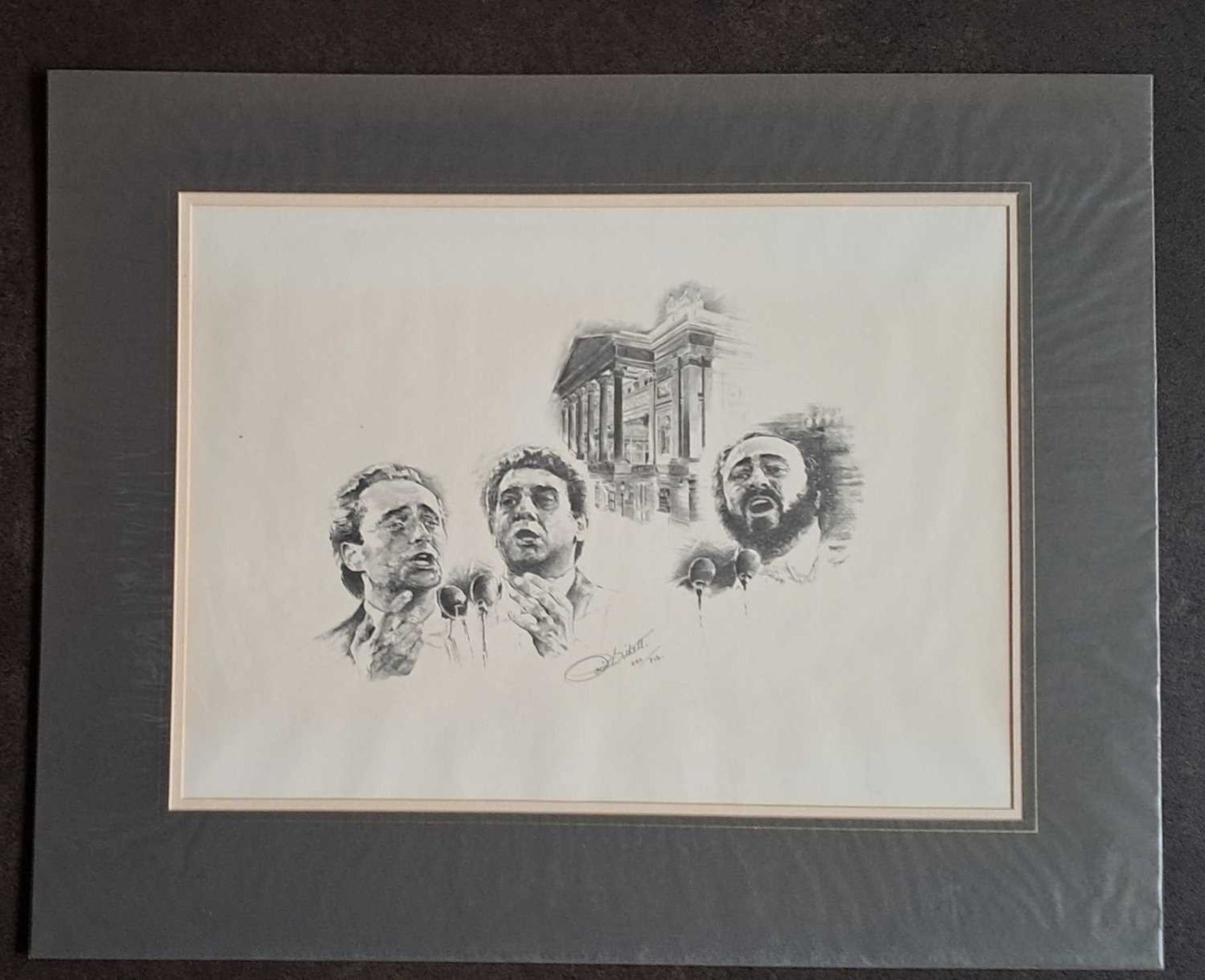 COLIN BITHELL - THE THREE TENORS LIMITED EDITION 220/850. 510 x 635 mm