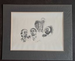 COLIN BITHELL - THE THREE TENORS LIMITED EDITION 220/850. 510 x 635 mm
