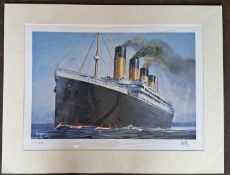 HARLEY CROSSLEY - TITANIC AT SPEED LIMITED EDITION 80/850. 560 x 730 mm