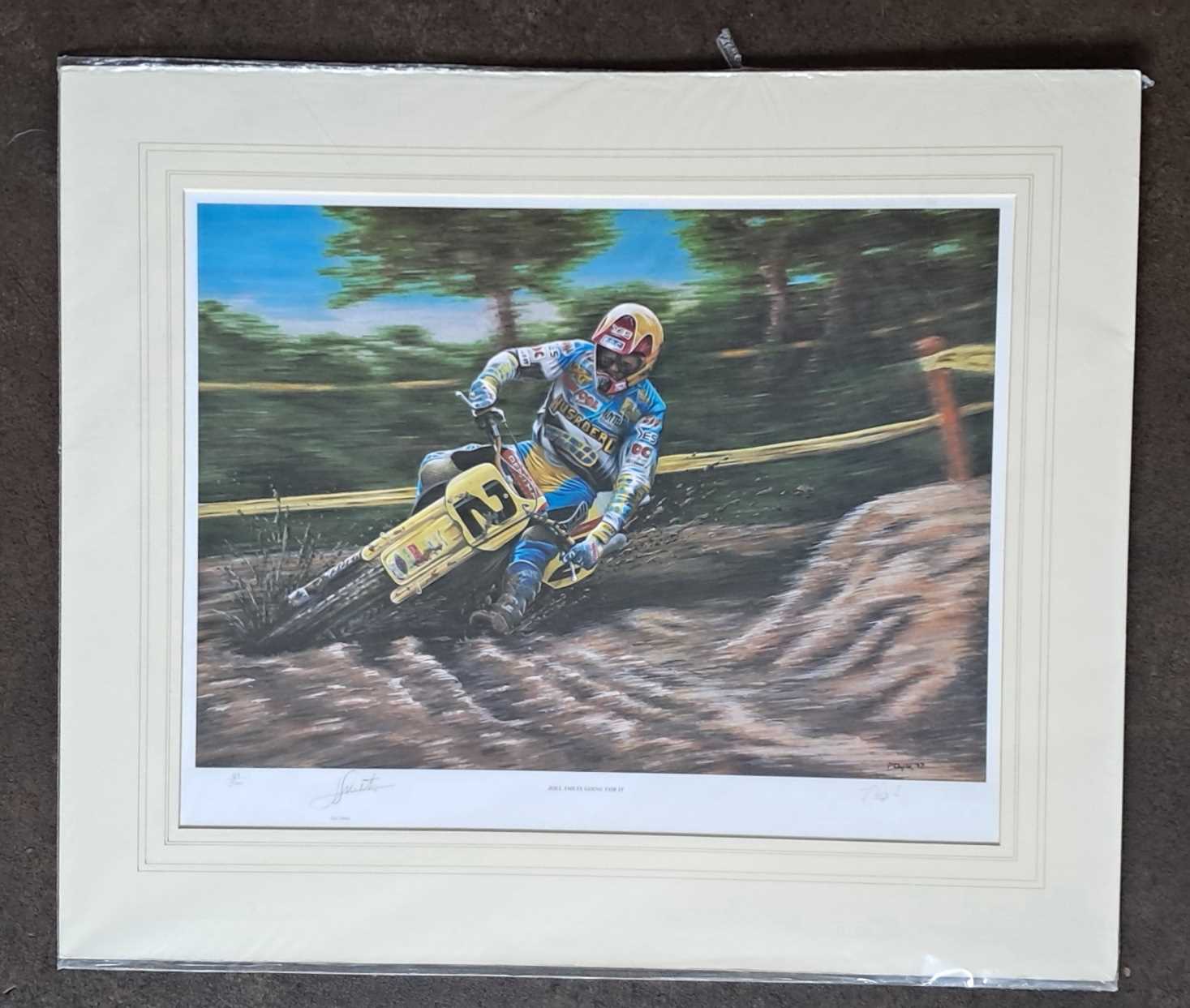 PAUL DOYLE - JOEL SMETS GOING FOR IT SIGNED BY JOEL SMETS. 67/500. 600 x 710 mm.