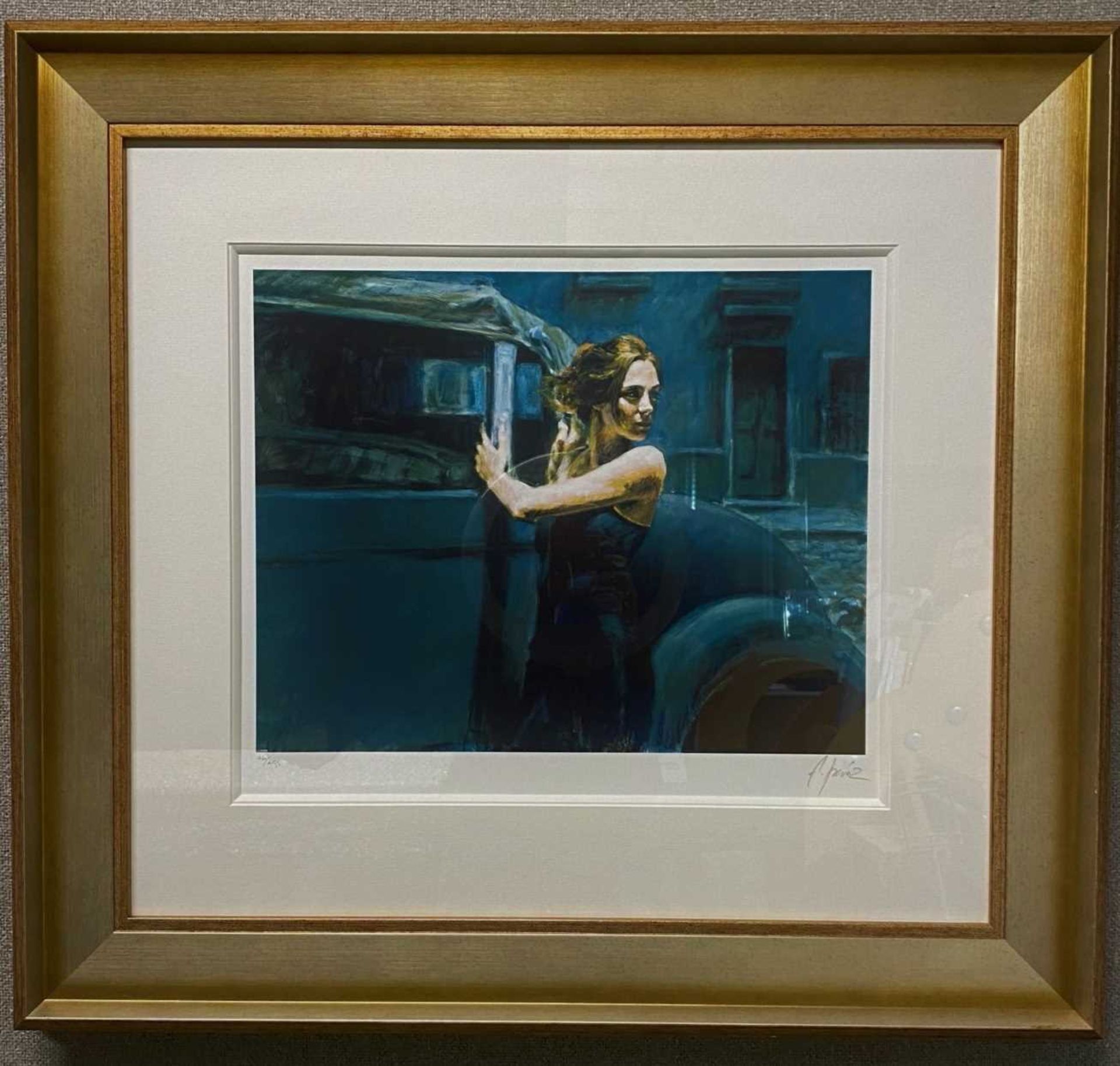 FABIAN PEREZ - CALLES DE SAN TELLEMO, LIMITED EDITION 46/495. 740 x 810 mm