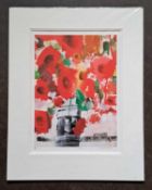 SUE HOWELLS - POPPIES GALORE, LIMITED EDITION 15/95. 640 x 505 mm