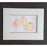 A WILLIAMS - THREE RED APPLES, ORIGINAL. 225 x 290 mm.