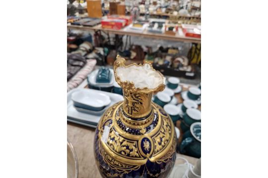 A Royal crown Derby blue and gilt large vase together with various decorative chinawares etc. - Image 2 of 10