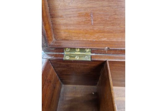 A Victorian Bramah mahogany box with recessed brass handles to the narrow sides, the interior with a - Image 19 of 24