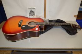 An Encore model No 165EAR guitar and carrying case