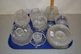 Tray containing a quantity of glass ware