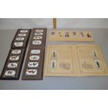 Small collection of cigarette cards in original booklets including military uniforms, cricketers