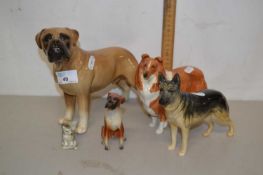 Group of Beswick dogs including one marked Champion Ulrica of Brittas, model of a Sheepdog and