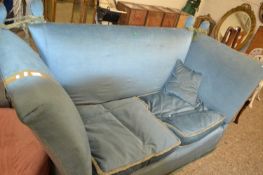 Bluye Draylon covered Knole style two seater settee