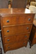 Chest of drawers, 1930's with black plastic handles