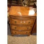 Small bow fronted chest of drawers