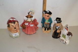 Mixed Lot: A Royal Doulton figurine The Skater together with a Royal Doulton Winston Churchill jug