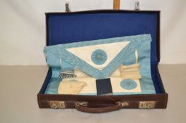 Cased Masonic sash together with various books and ephemera