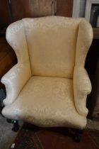 Victorian armchair with claw and ball feet