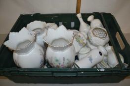 Quantity of Aynsley Wild Tudor pattern ceramics to include range of various vases, covered jars, pin