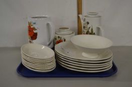 An Oxford Vitramik plate together with a Meakin coffee pot, teapot etc