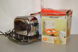 An electric toaster and other accessories