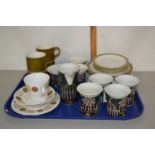 Quantity of cups and saucers mainly by Poole Pottery
