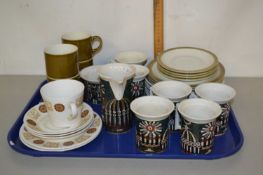 Quantity of cups and saucers mainly by Poole Pottery