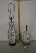 Two modern Oriental table lamps