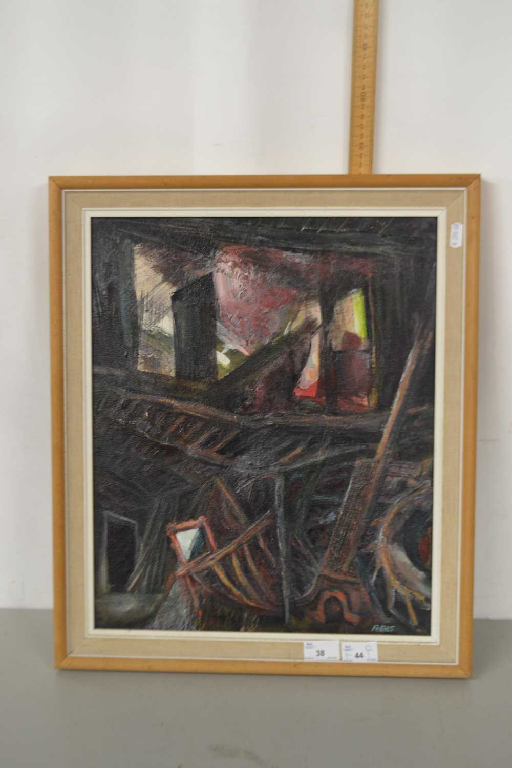 Felix Partridge, The Ruined House, oil on canvas